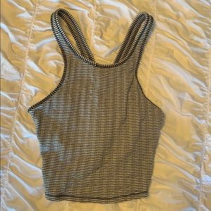 Free people black and white  striped tank
